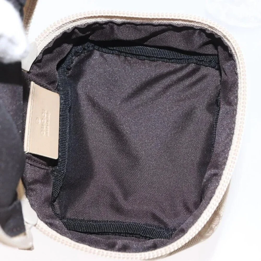 GUCCI GG Canvas Pouch Beige Silver 039 1054 Auth 154448 - Picture 12 of 16